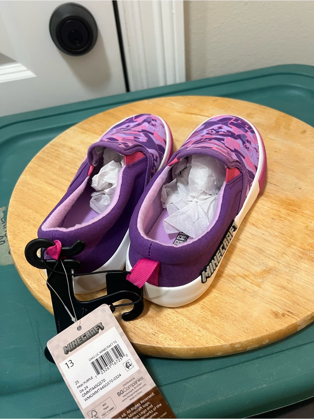 Kids' Slip-On Sneakers in Purple and Pink